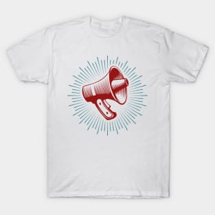 Hand Drawn Megaphone Retro Illustration T-Shirt